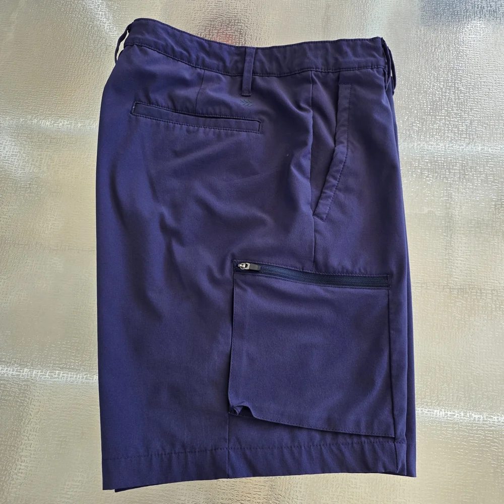 All in Motion Navy Tech Cargo Shorts Outdoor Athleisure Stretch Size 32